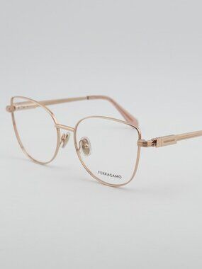 Salvatore Ferragamo SF2240 770 Eyeglasses Gold 56mm Cat Eye Frame